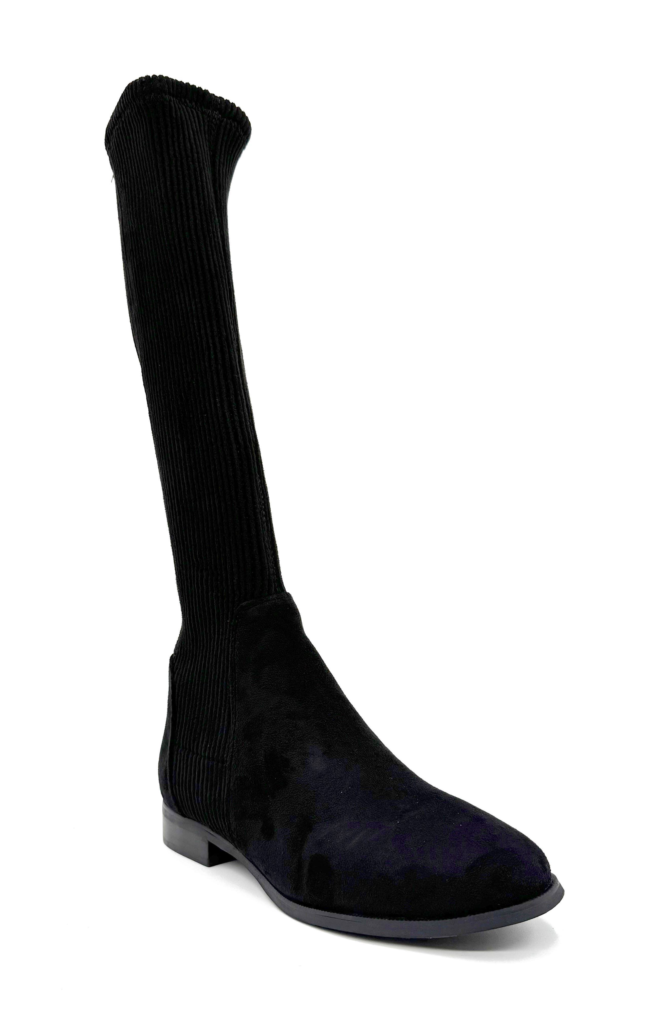 Rambler Tall Boot, Main, color, BLACK MICRO