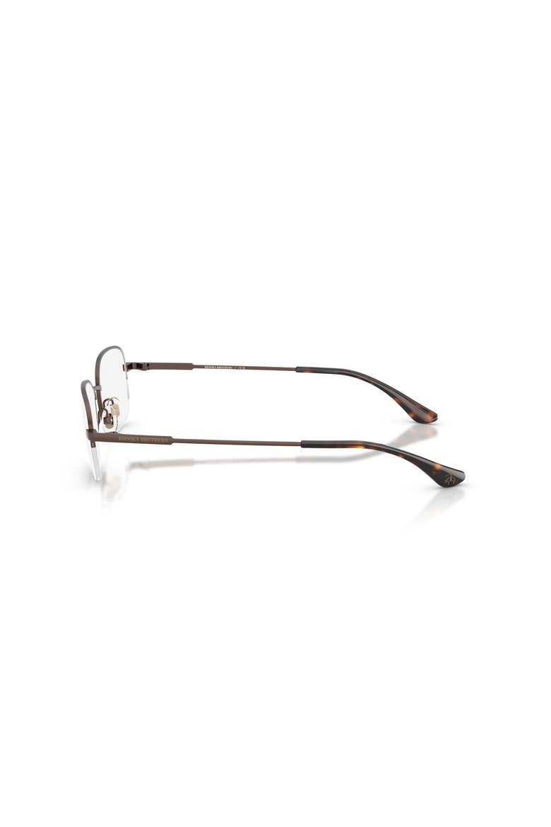 54mm Rectangle optical glasses, Alternate, color, Brown