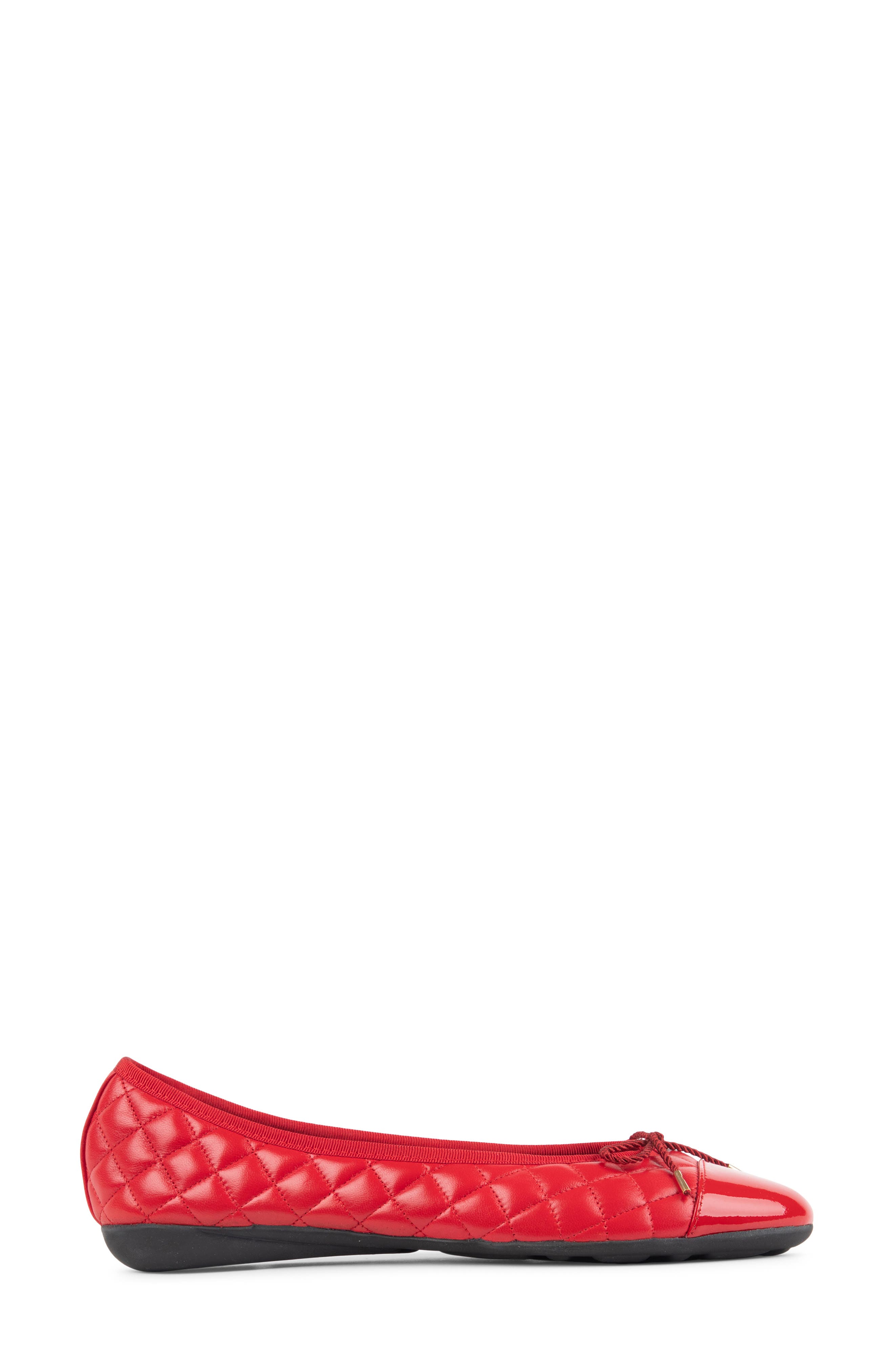 Best Cap Toe Quilted Ballet Flat, Alternate, color, RED