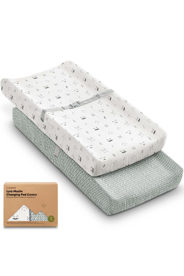 2-Pack Lyra Muslin Changing Pad Covers, Main, color, Nordic