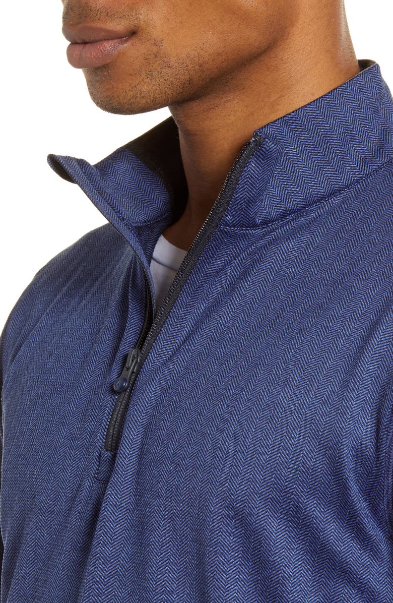 Greyson Tate Quarter Zip Herringbone Knit Pullover, Alternate, color, 