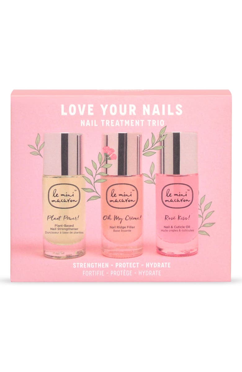 Le Mini Macaron Love Your Nails Treatment Trio, Alternate, color, 