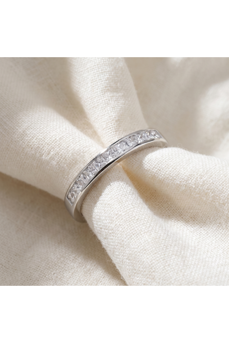Princess Cut 1/2ct Diamond Wedding Anniversary 14K Ring Gold, Alternate, color, 14k White Gold