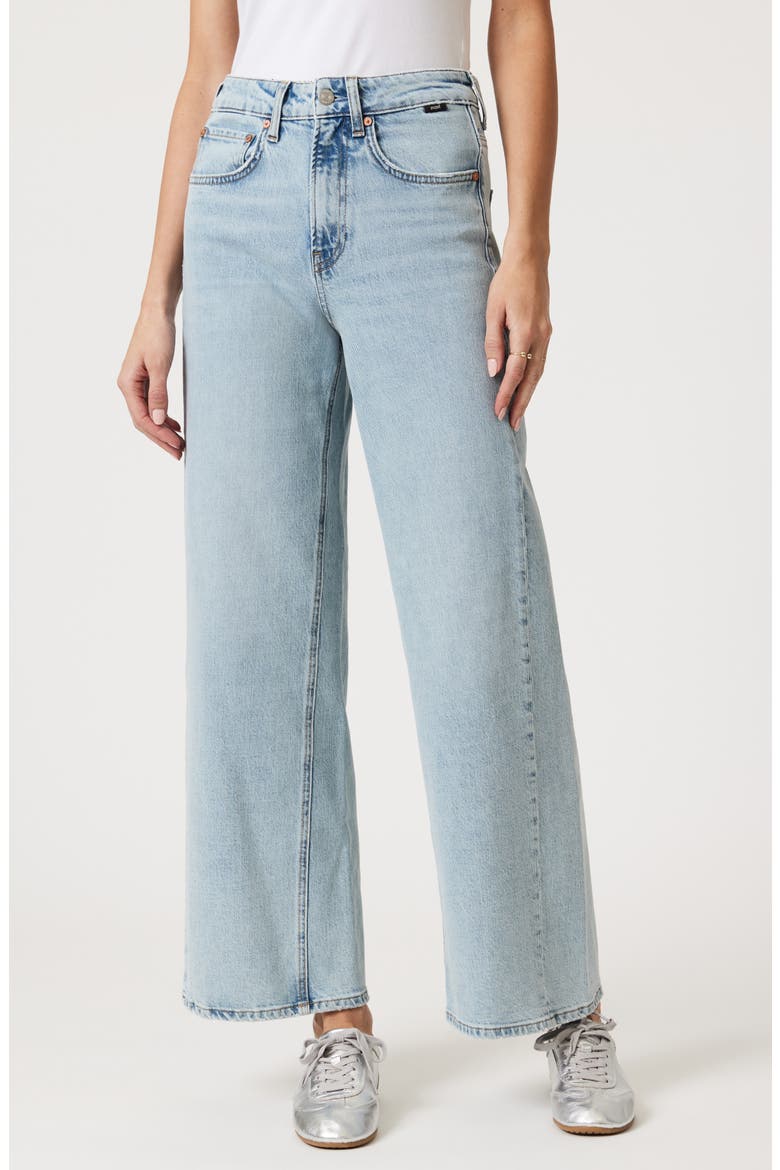 Siena High Waist Ankle Wide Leg Jeans, Main, color, BLEACHED CLASSIC BLUE