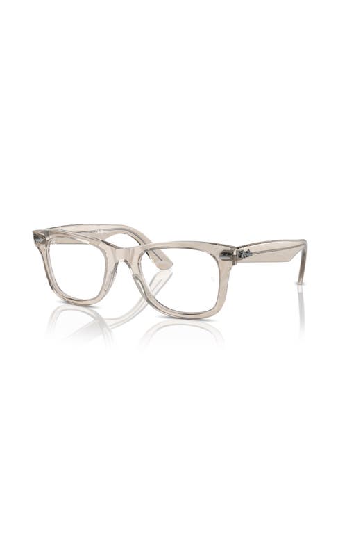 Ray Ban Ray-ban 50mm Square Optical Glasses In Gray