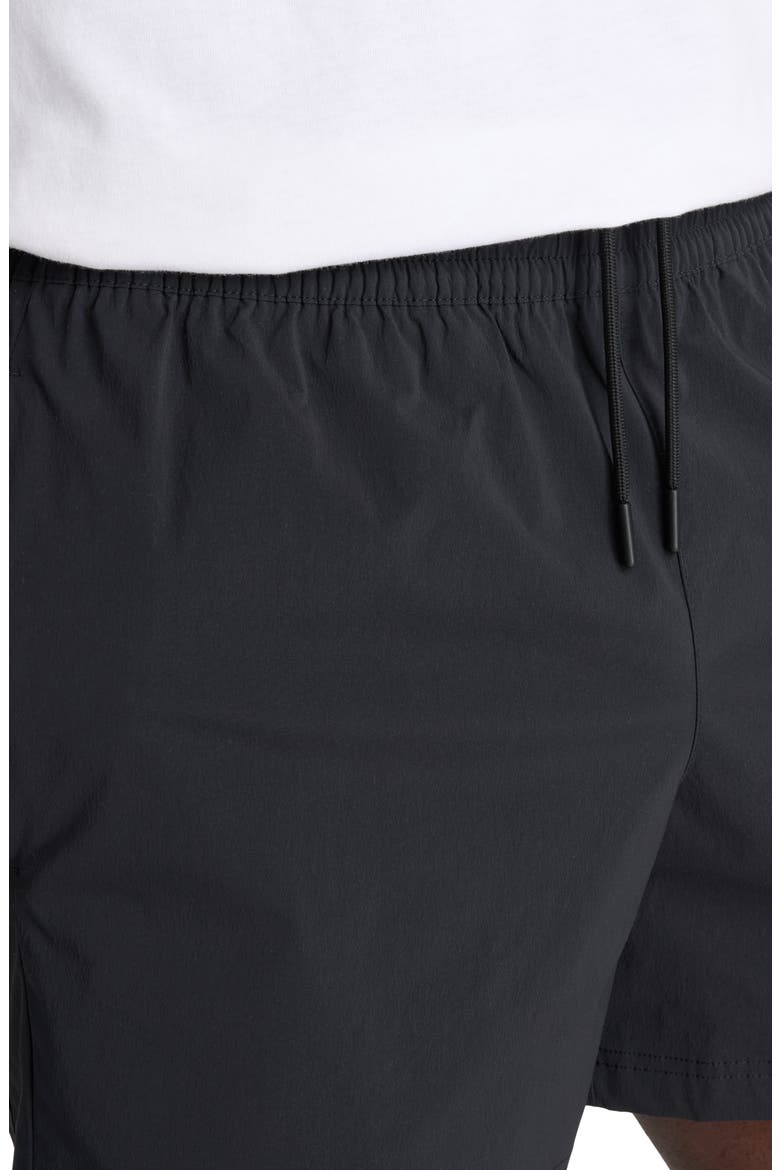 Athletics Woven Stretch Nylon Shorts, Alternate, color, BLACK