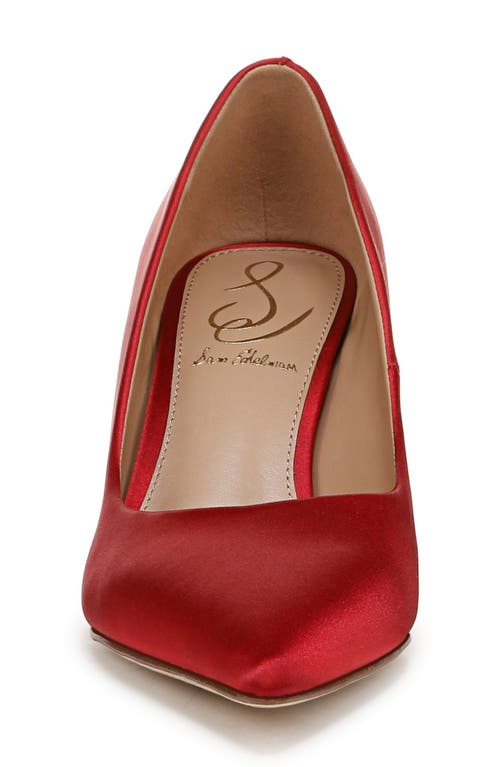 Shop Sam Edelman Vienna Pointed Toe Pump In Scarlet