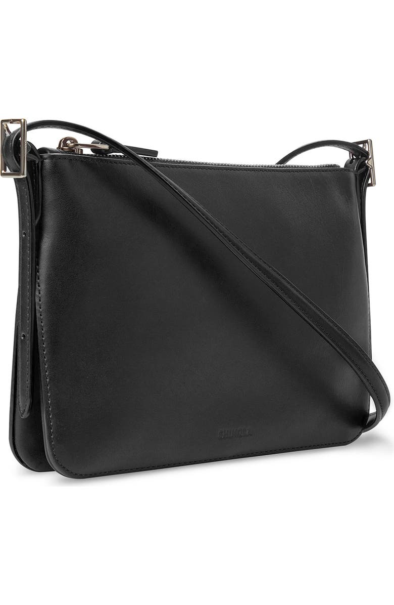 Shinola Small Bixby Accordion Leather Crossbody Bag, Alternate, color, Black