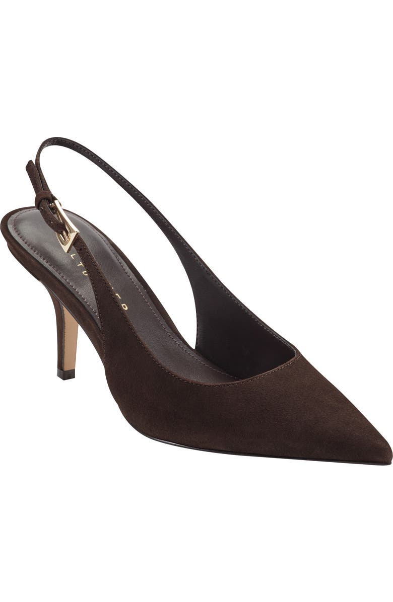 Marc Fisher LTD Dorie Slingback Pointed Toe Pump, Main, color, Dark Brown
