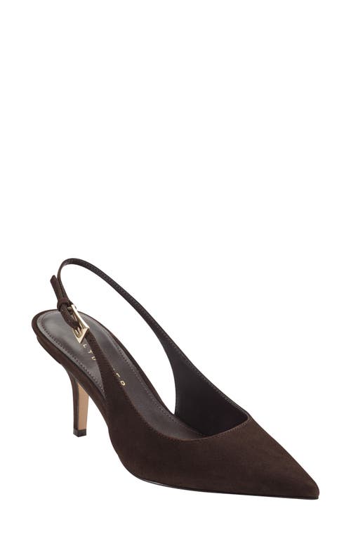 Marc Fisher Ltd Dorie Slingback Pointed Toe Pump In Brown