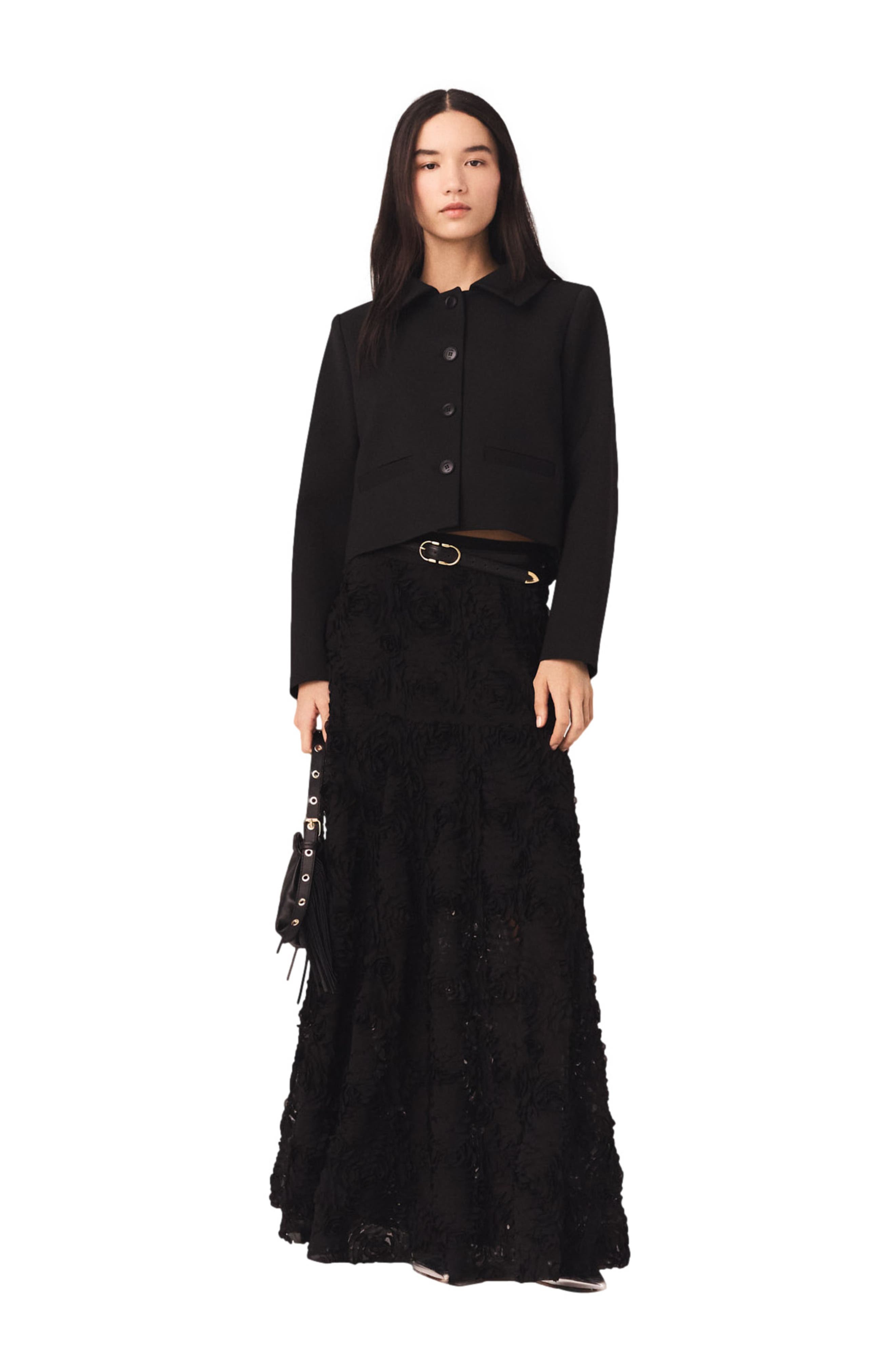 Long embroidered skirt