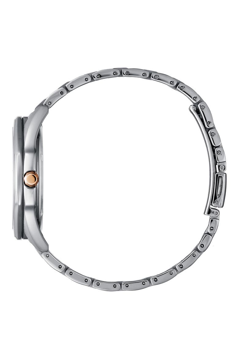 Men's Corso Two-tone Stainless Steel Diamond Dial Bracelet Watch, 39mm, Alternate, color, SILVER