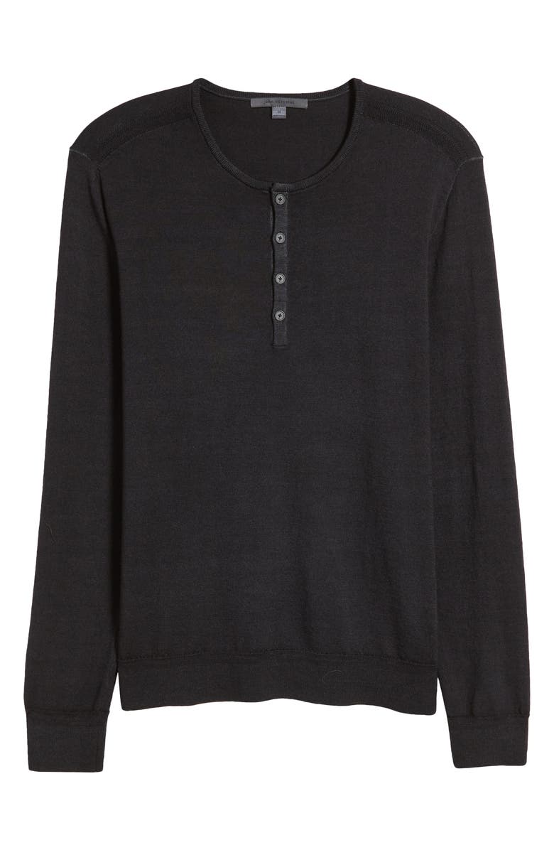 John Varvatos Eren Merino Wool Blend Henley, Alternate, color, 
