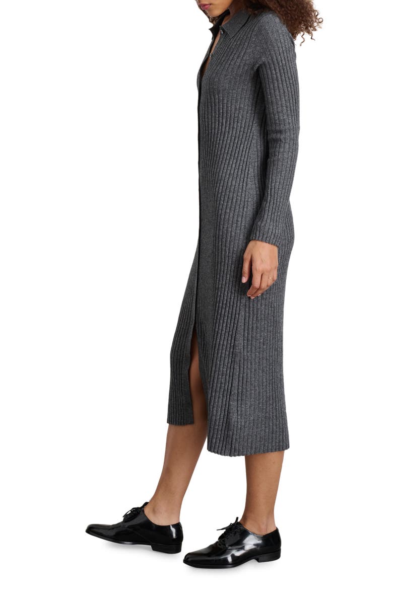 Alex Mill Alice Long Sleeve Knit Dress, Alternate, color, Medium Heather Grey