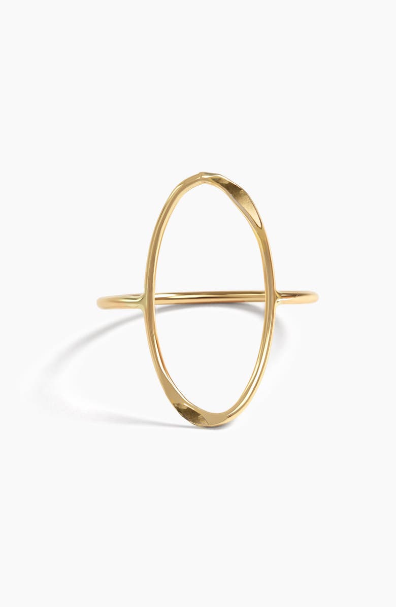 ABLE Aspen Oval Ring Gold-filled, Main, color, Gold
