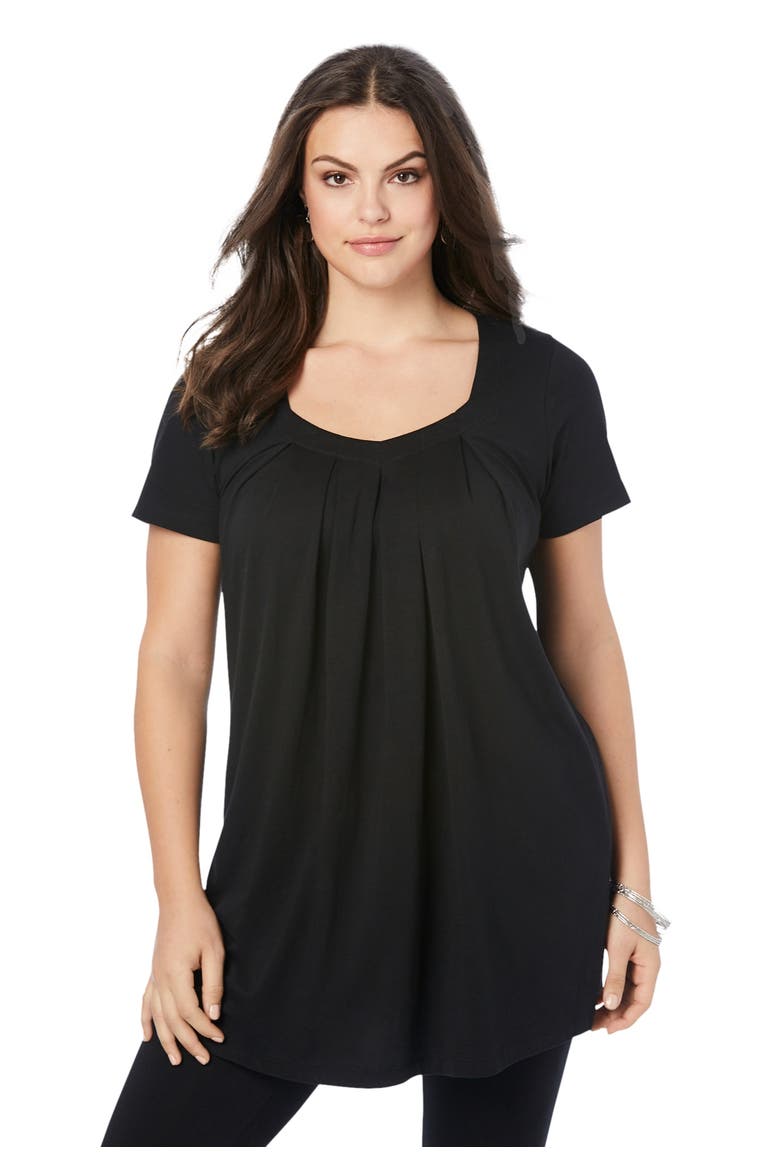 Ultimate Pleatneck Tunic, Main, color, BLACK