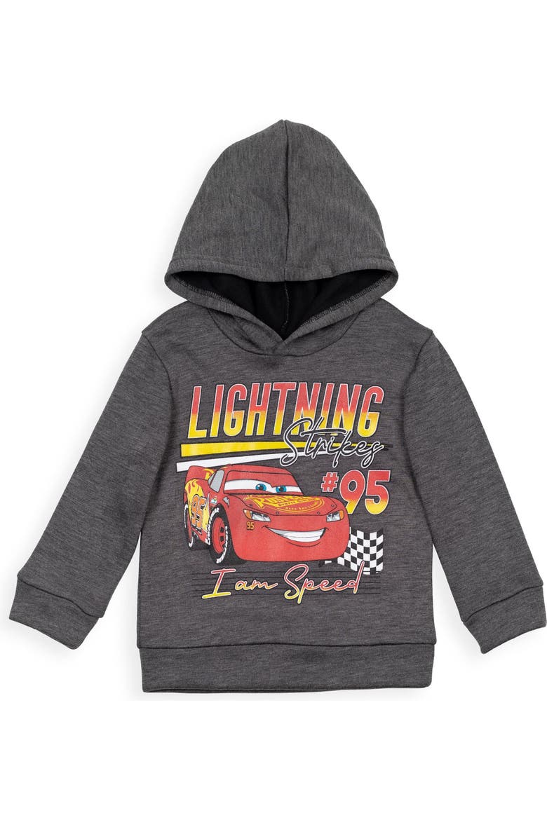 Cars Racing Fleece 2-Piece Hoodie and Pants Set, Alternate, color, McQueen Heather Grey