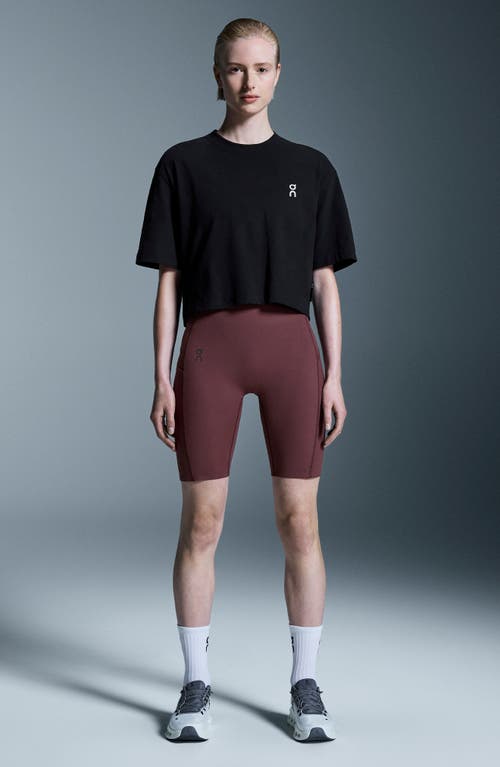 On Club Boxy-t Cott Graphic T-shirt In Black