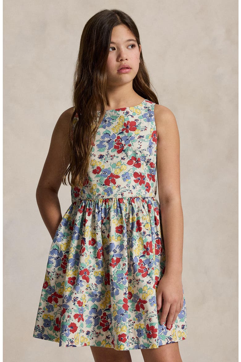 Kids' Floral Cotton Dress, Alternate, color, LINNEA FLORAL