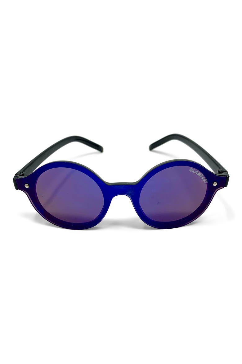 Hermosa Round Sunglasses, Main, color, NAVY AND BLACK