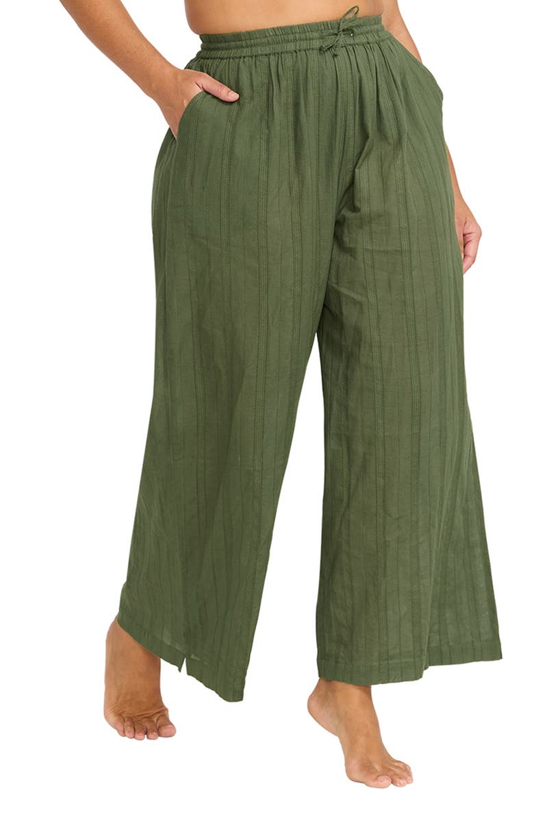 Artesands Grainger Cotton Cover-Up Pants, Alternate, color, Olive