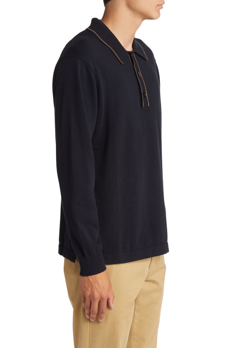 Andreas Long Sleeve Polo, Alternate, color, NAVY BLUE