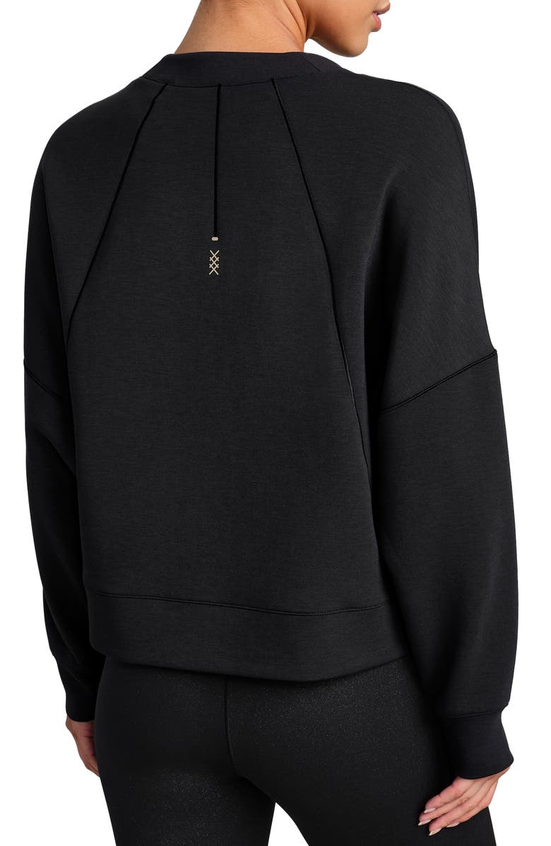 Rhone DreamGlow Cardigan, Alternate, color, Pure Black Heather