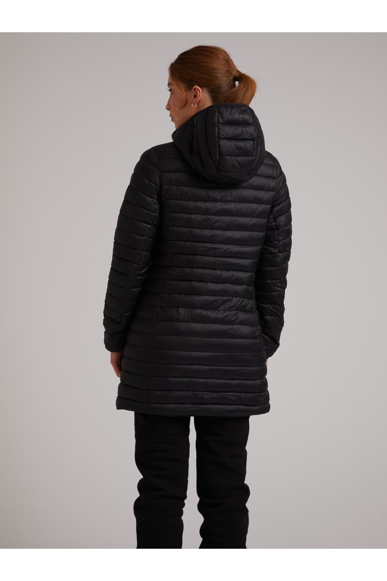 Satell1Te Longline Hooded Jacket, Alternate, color, BLACK