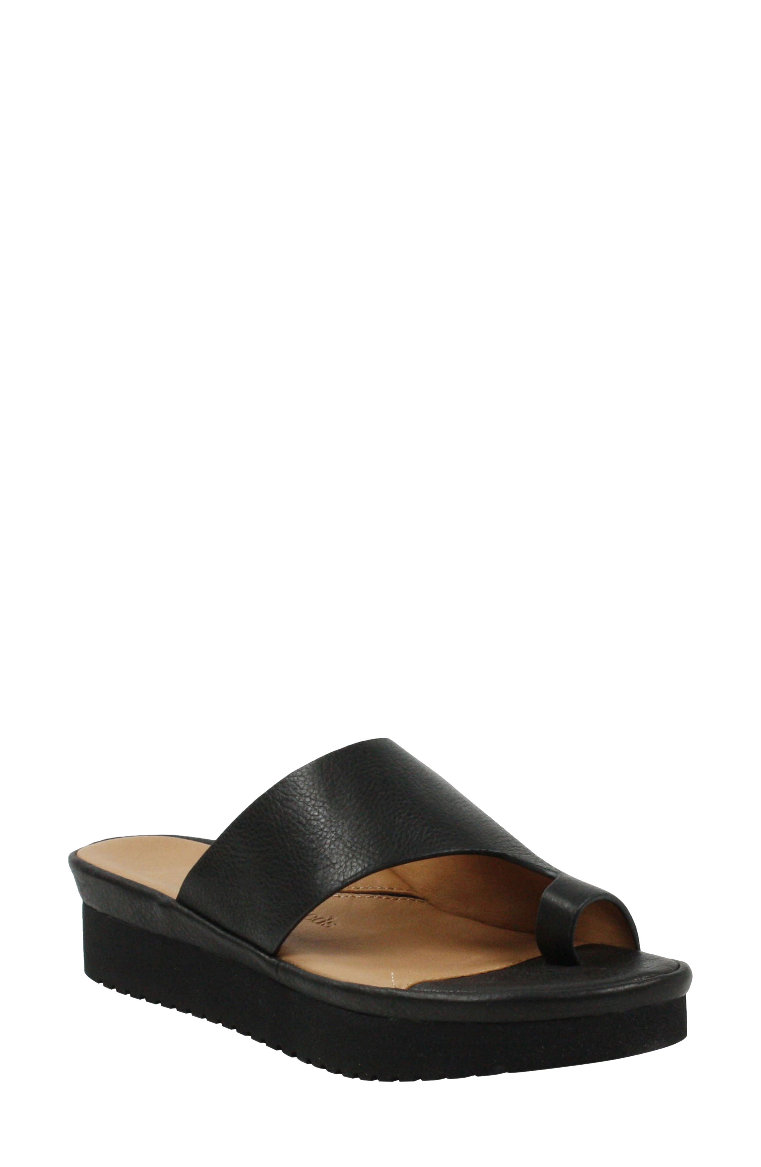 L'Amour des Pieds Ahlina Platform Sandal, Main, color, Black Lamba