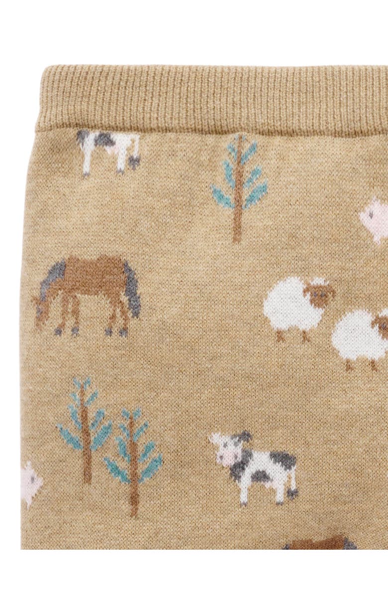 Purebaby On The Farm Leggings, Alternate, color, Farm Jacquard
