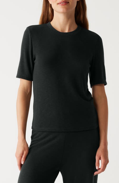 Michael Stars Frankie Crewneck Knit Top in Black 