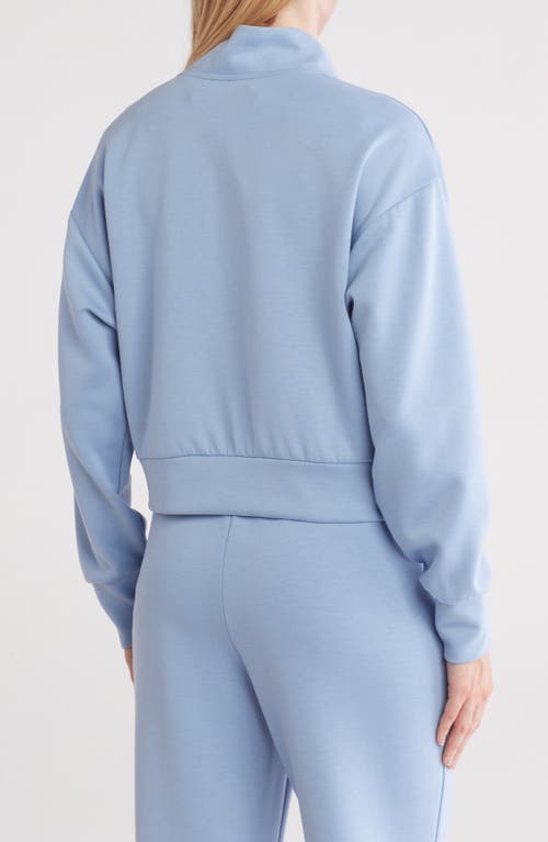 90 Degree By Reflex Scuba Supercharge Crop Half-zip Pullover In Forever Blue