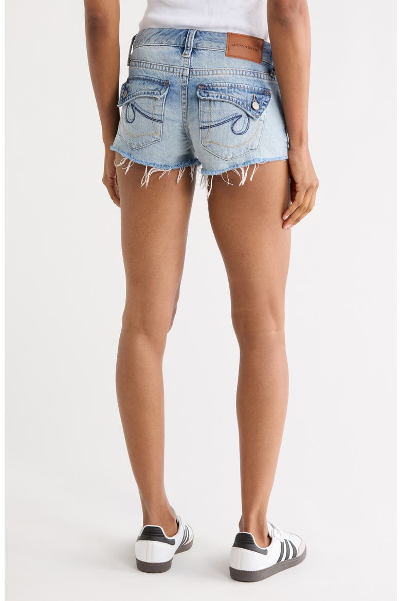 Festival Low Rise Denim Shorts, Alternate, color, SO WHAT WASH