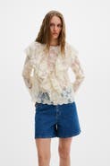 Malina Sansa Ruffled Lace Blouse