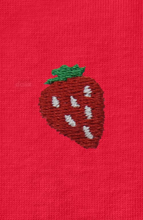 Dalix Womens Lil Strawberry Jersey Tee In Red
