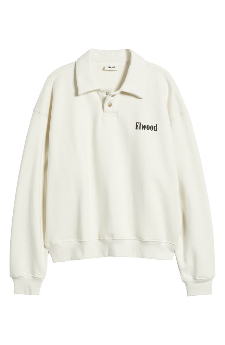 Elwood Heavyweight Fleece Polo Collar Sweatshirt, Alternate, color, Pearl