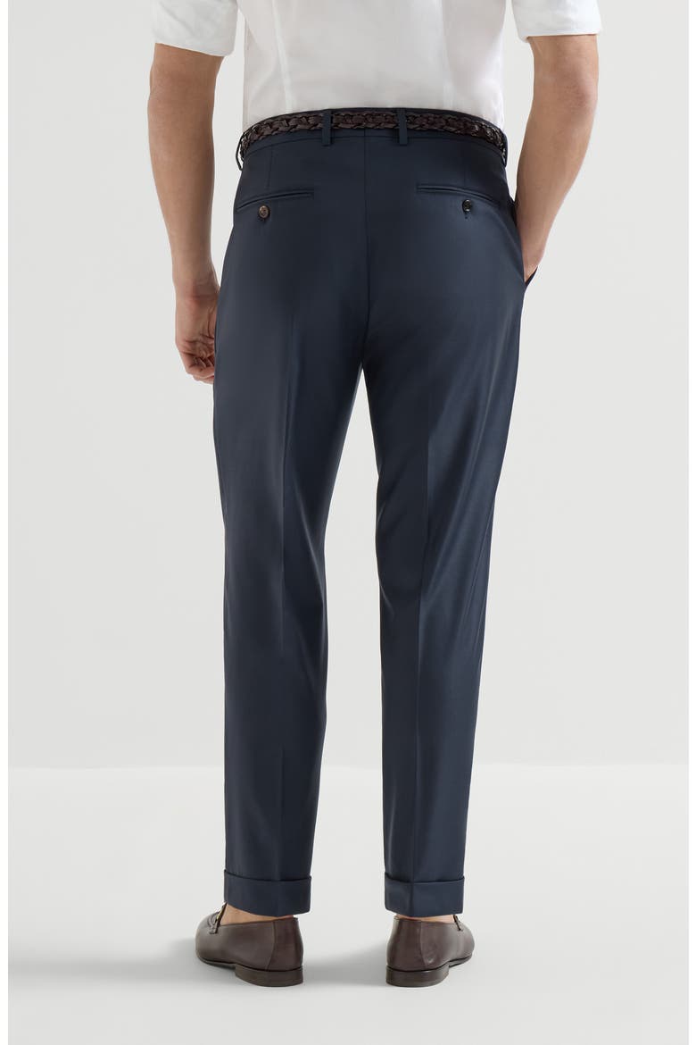 Virgin wool trousers, Alternate, color, Navy Blue
