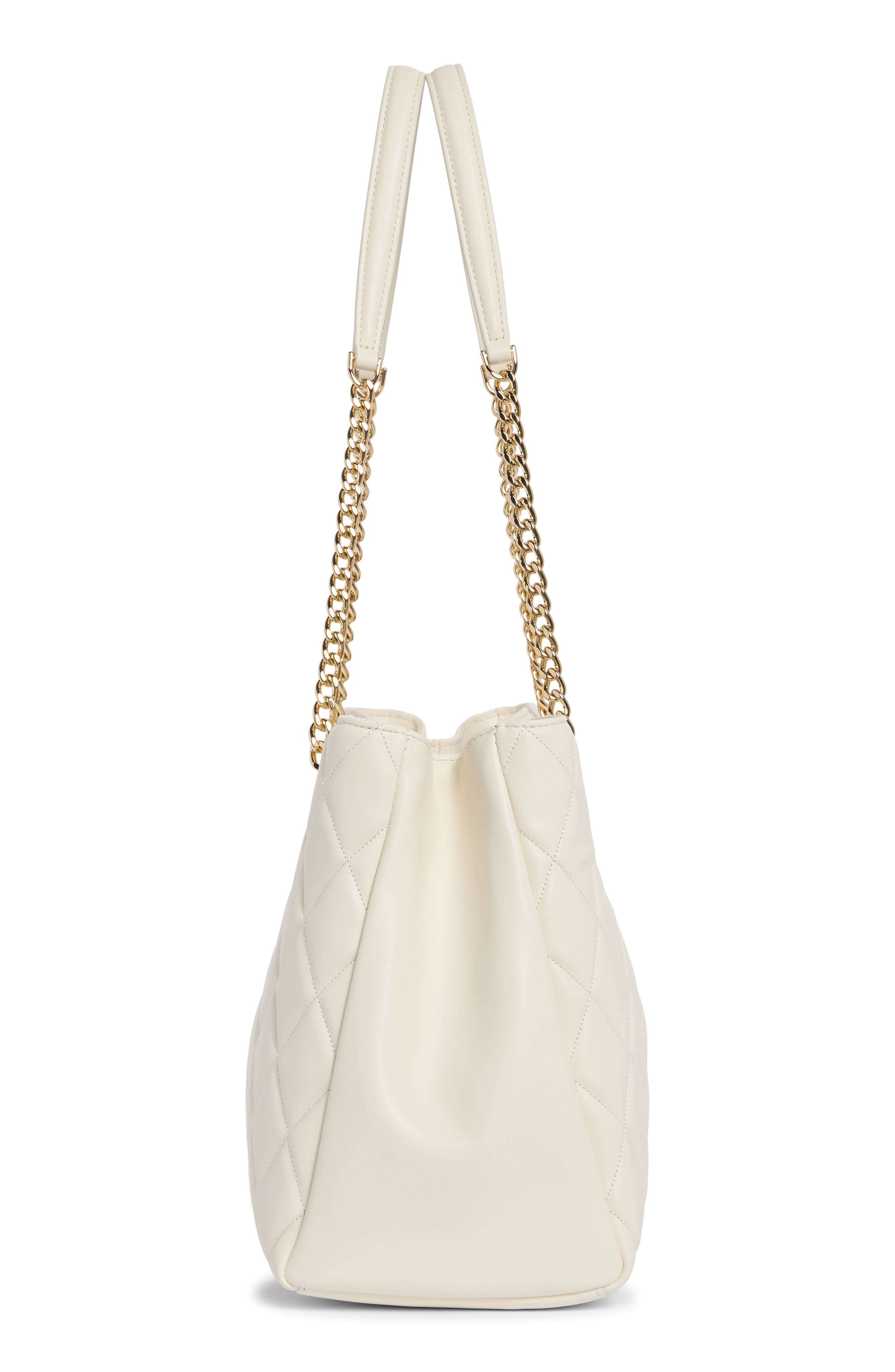 Carey Medium Quilted Leather Tote, Alternate, color, MERINGUE