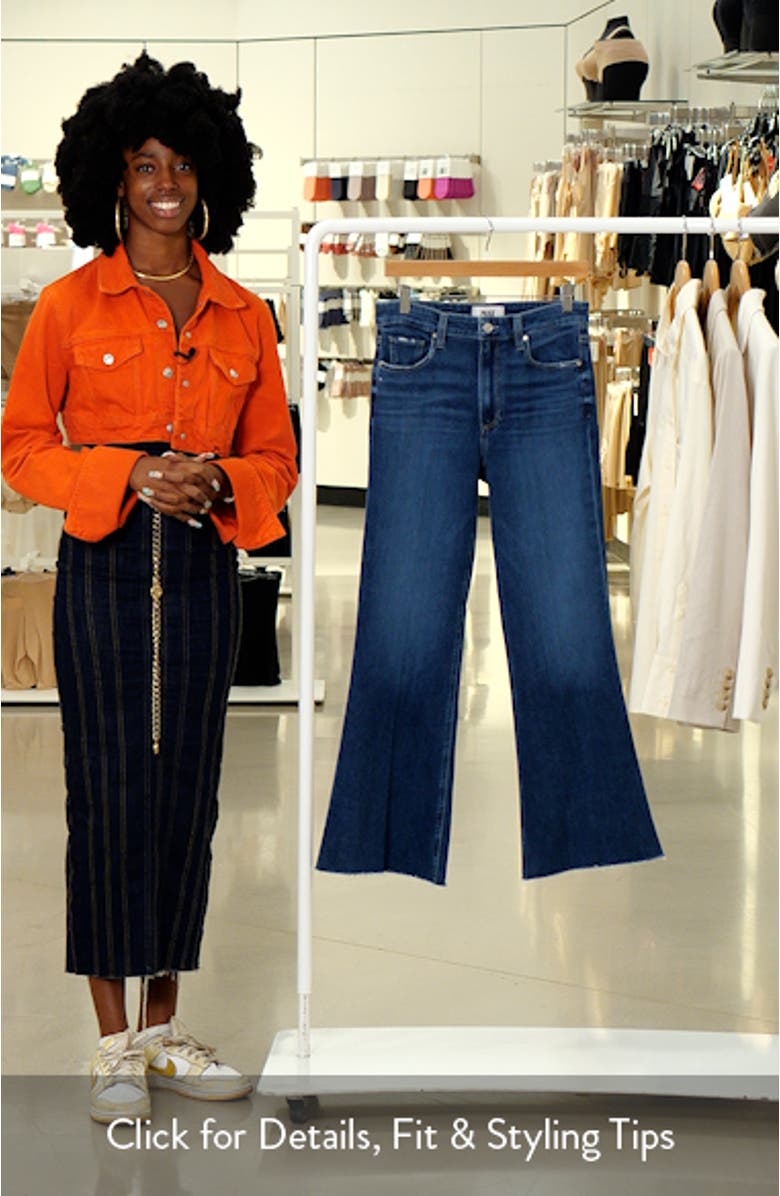 Marlow High Waist Raw Hem Ankle Skimmer Flare Jeans, sales video thumbnail