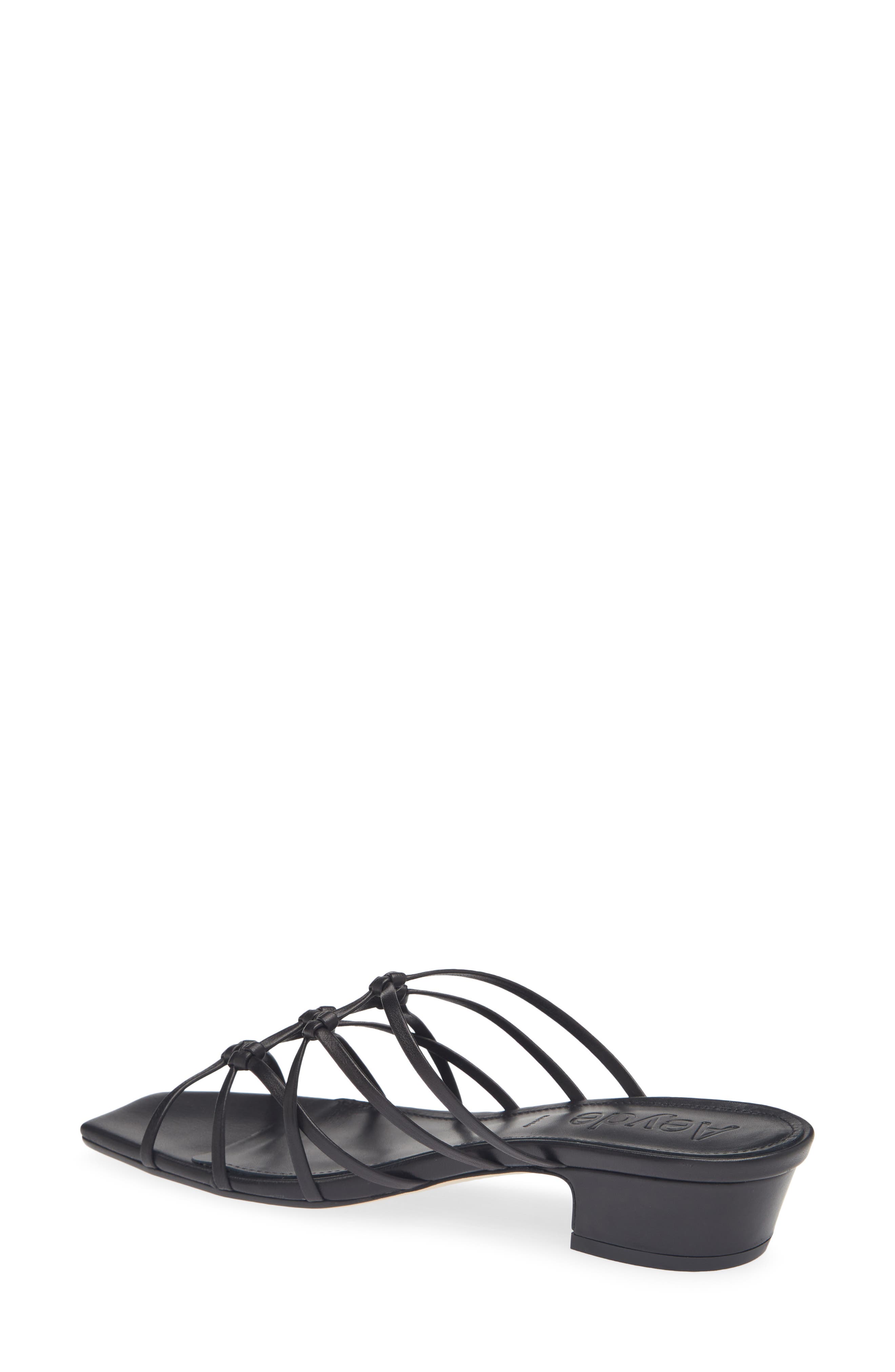 aeyde Talha Sandal, Alternate, color, Black