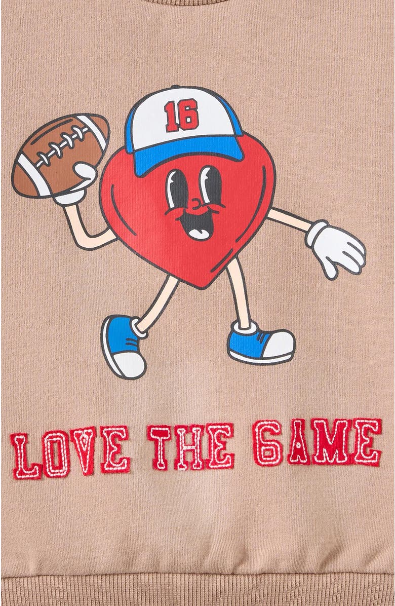 Cotton On Kids Riley Sweater, Alternate, color, Oatmilk Love The Game