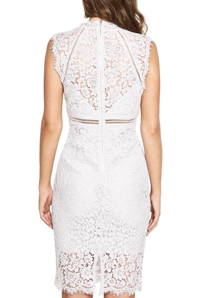Lace Sheath Dress, Alternate, color, IVORY