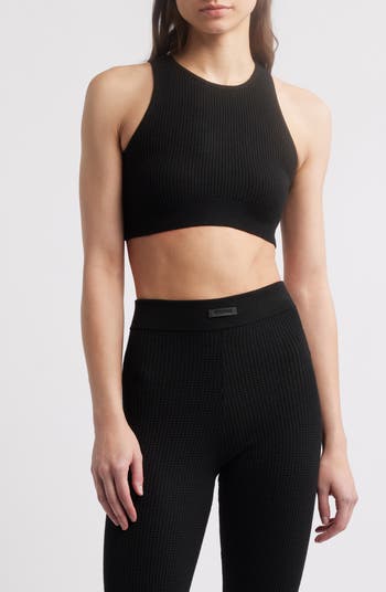 Cotton Blend Rib Leggings