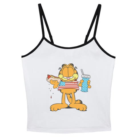 Junior's Garfield American Hot Dog Love Cat  Tank Top