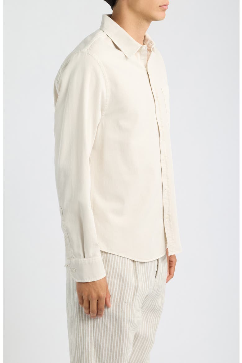 Organic Cotton Twill Long Sleeve Shirt, Alternate, color, CREAM