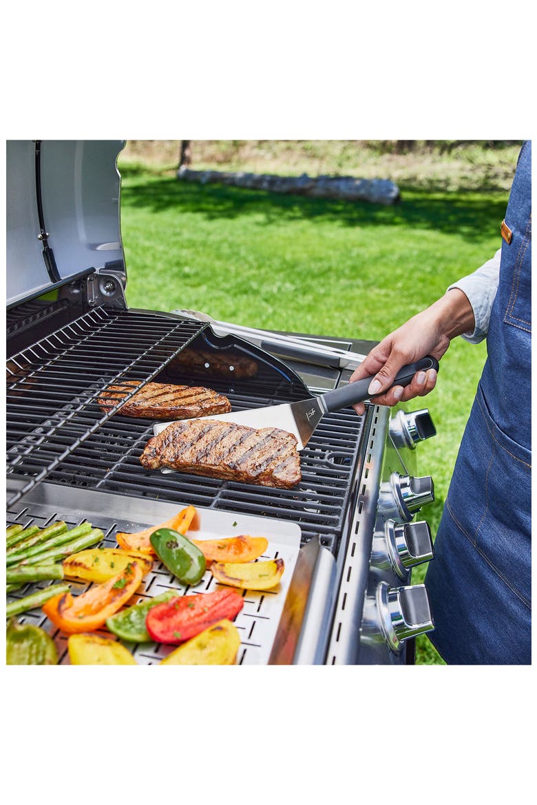 Set of 2 BBQ Griddle Spatulas, Alternate, color, STAINLESS STEEL