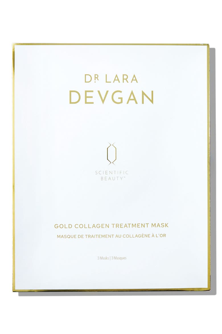 3-Pack Gold Collagen Treatment Mask, Main, color, NO COLOR