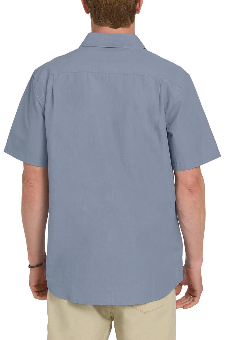 Shore Break Classic Short Sleeve Cotton Button-Up Shirt, Alternate, color, INFINITY