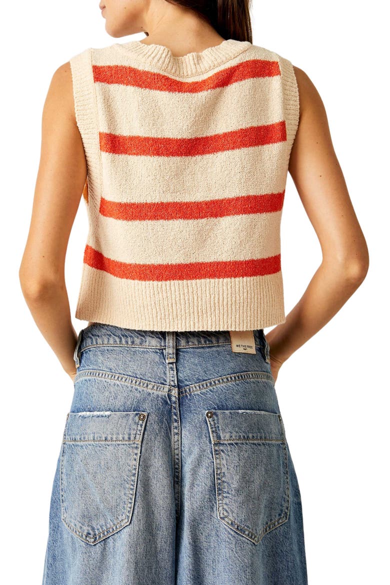 Santa Monica Crop Sweater Vest, Alternate, color, PROSECCO POLLEN COMBO