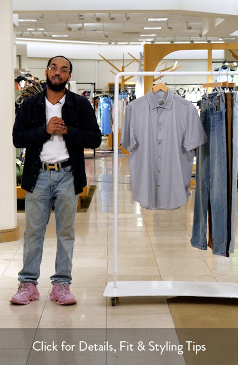 Miles OoohCotton<sup>®</sup> Seigaiha Print Short Sleeve Button-Up Shirt, sales video thumbnail